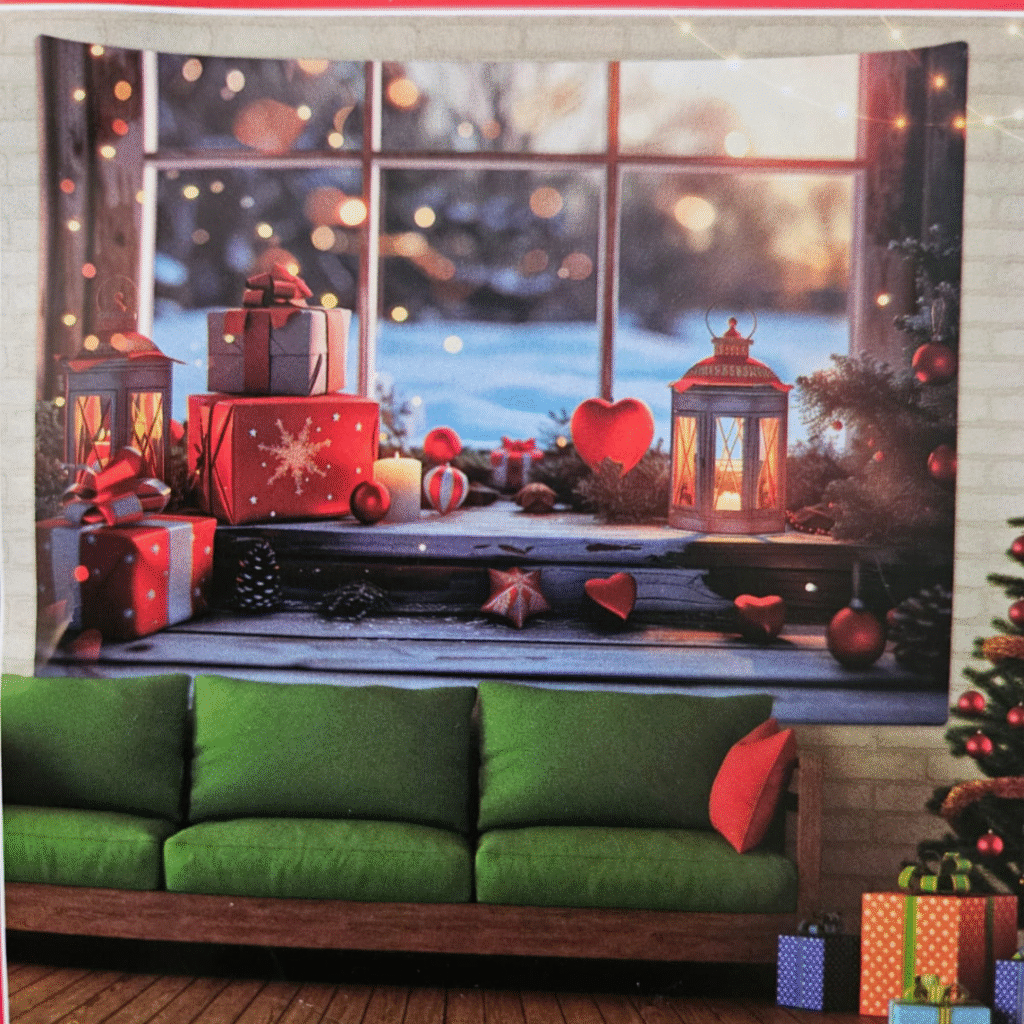 Tapiz premium Navideño para pared 250X200cm ventana