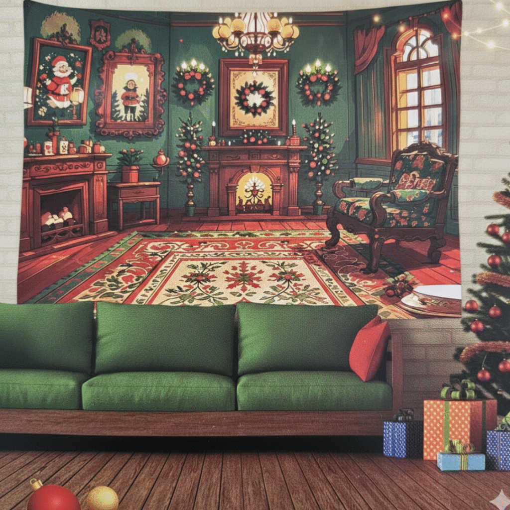 Tapiz premium Navideño para pared 250X200cm sala