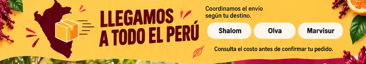 Llegamos a todo el Perú. Coordinamos el envío según tu destino con Shalom, Olva o Marvisur. Consulta el costo antes de confirmar tu pedido.